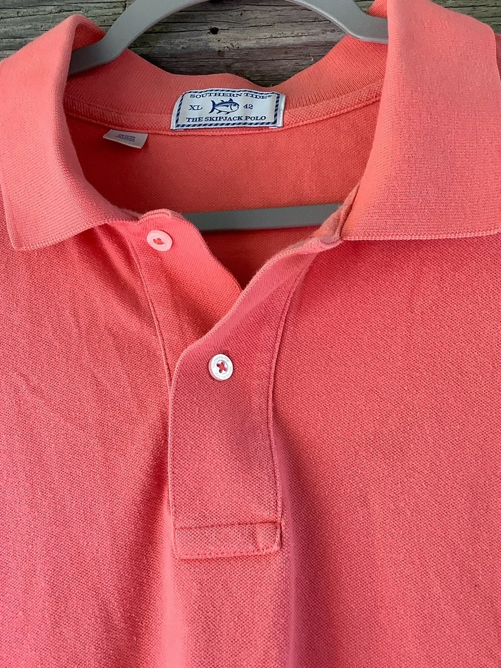 Southern Tide Skipjack Coral Polo Shirt - Picture 5 of 8